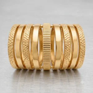 Golden Armor Statement Ring