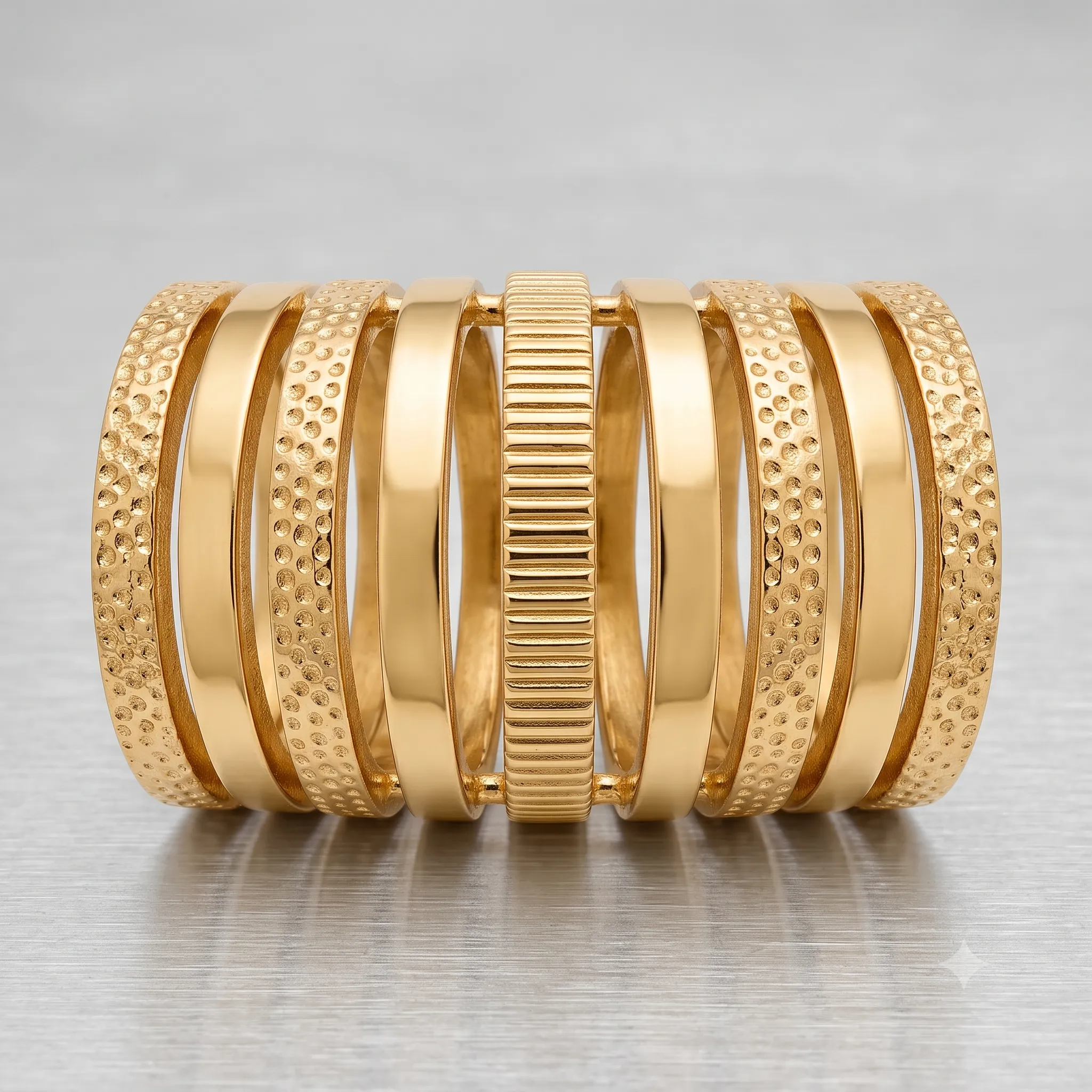 Golden Armor Statement Ring