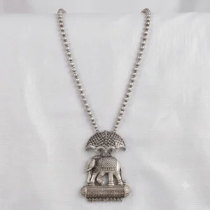 Heritage Silver Elephant Motif Pendant